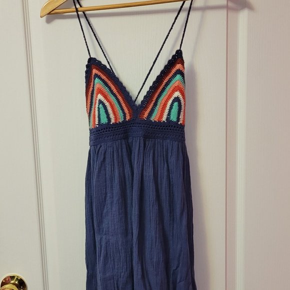 Crochet top, tie back maxi dress - Picture 1 of 5